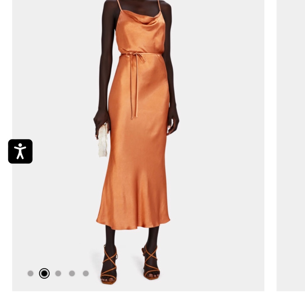 Shona Joy La Lune Belted Satin Midi Dress